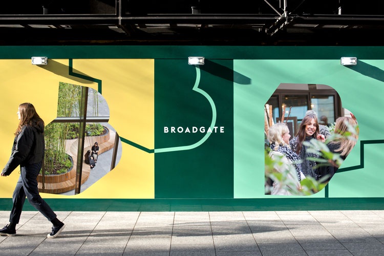 倫敦商業步行街Broadgate商場品牌形象塑造設計